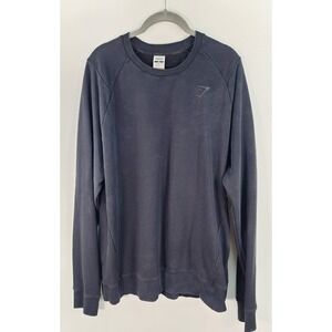 Gymshark Bold Crew Neck Sweatshirt Men's 2XL Black Soft Lightweight